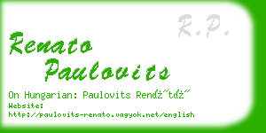 renato paulovits business card